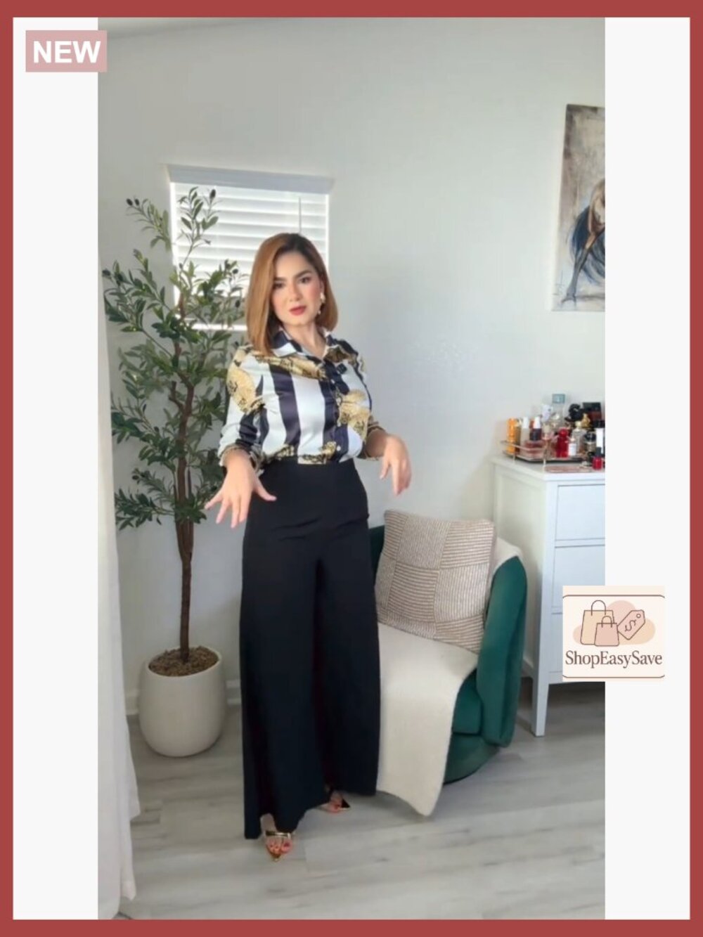 Satin 2 Piece Set Floral Wide Leg Pants Long Sleeve Top Y2K Chic Elegant - Picture 7 of 7